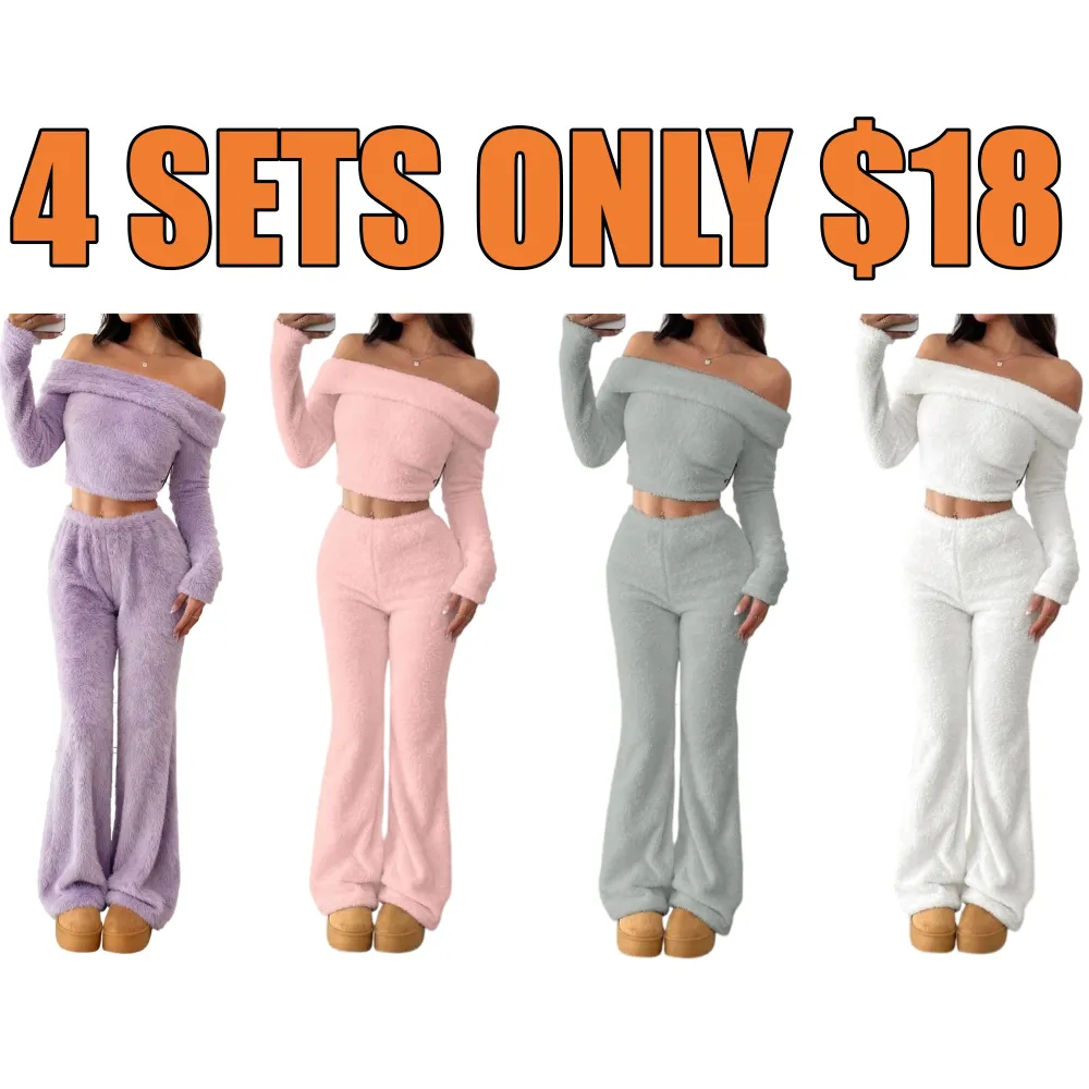 🔥Autumn and winter women's soft plush suit