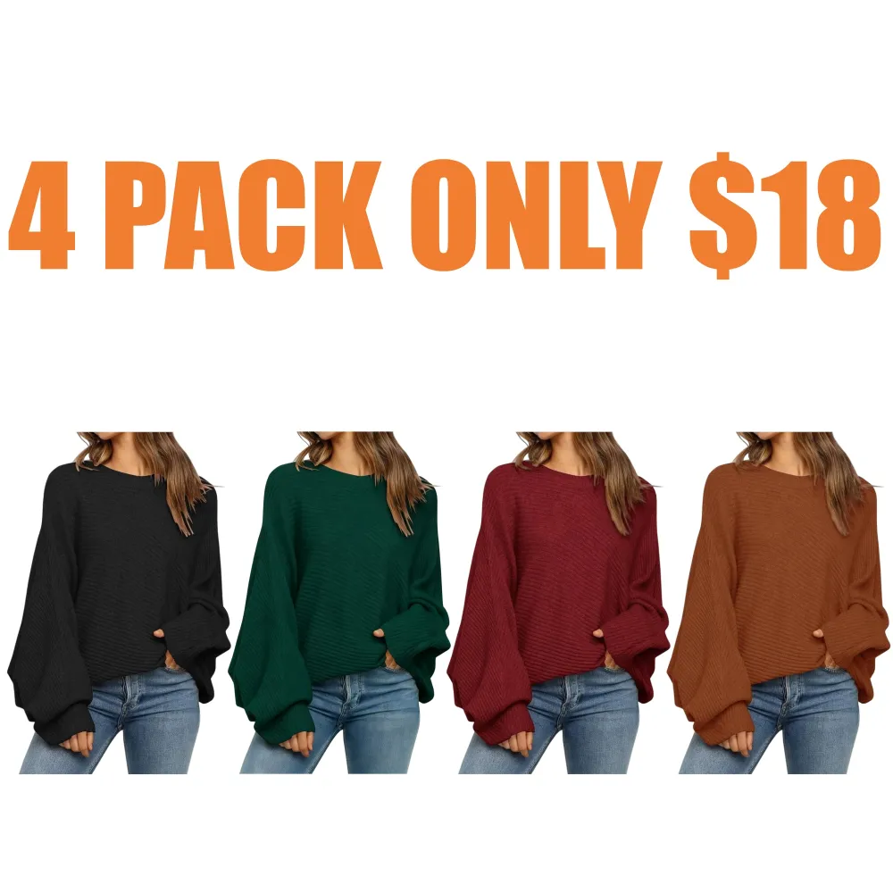 Women's Round Neck Long Sleeve Sweater
