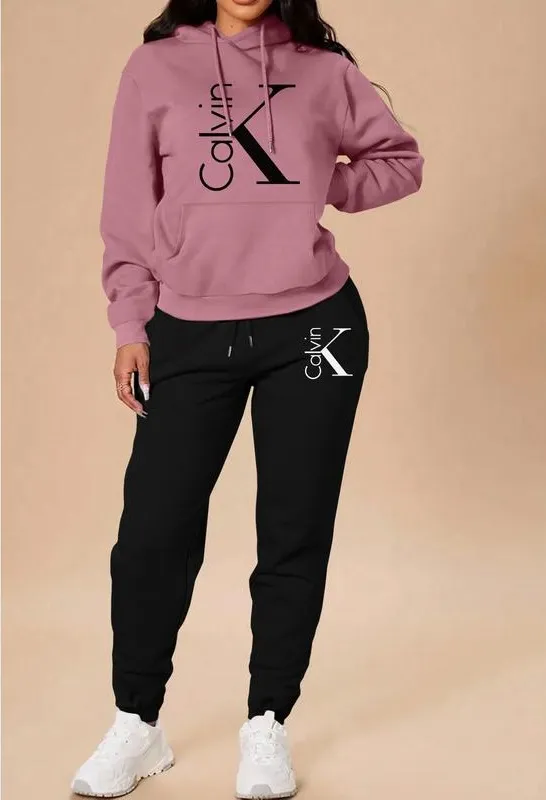 Women's Casual Hooded Sweatshirt Set