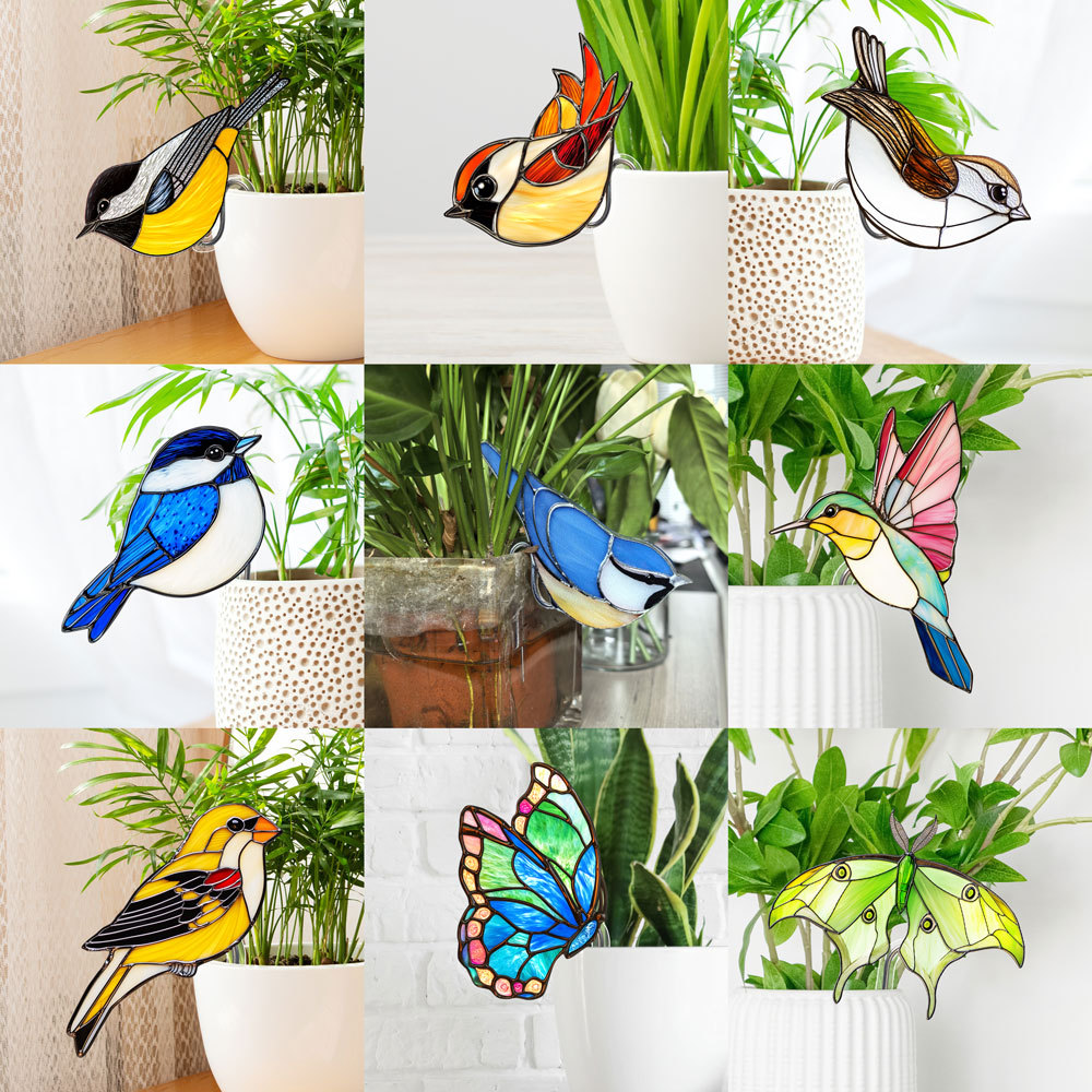 Stained Glass Kingfisher Suncatcher Decoration