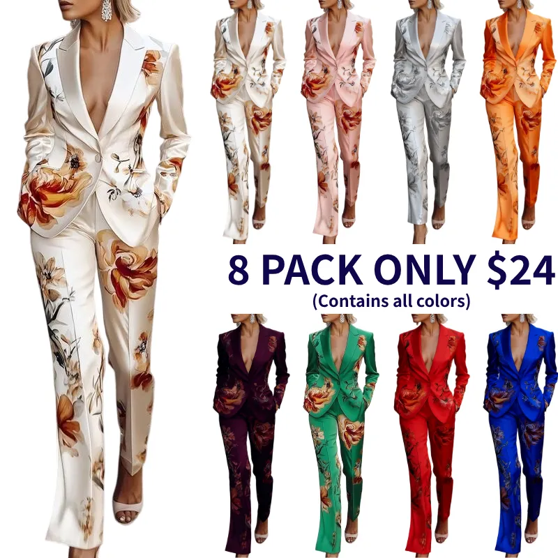 Two-piece Set Women's Floral Print Se