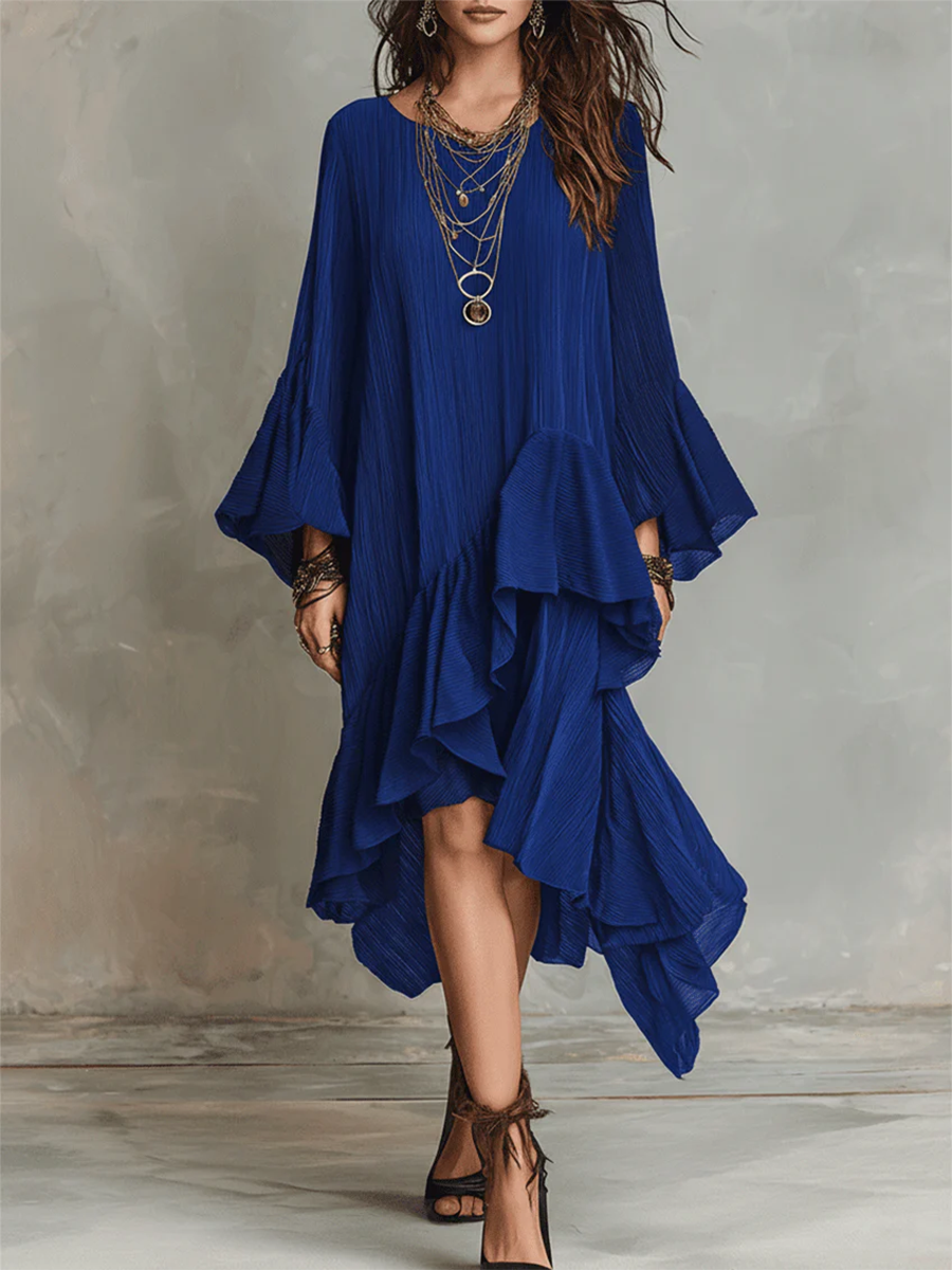 Elegant Romantic Multi-layered Irregular Hem Dress