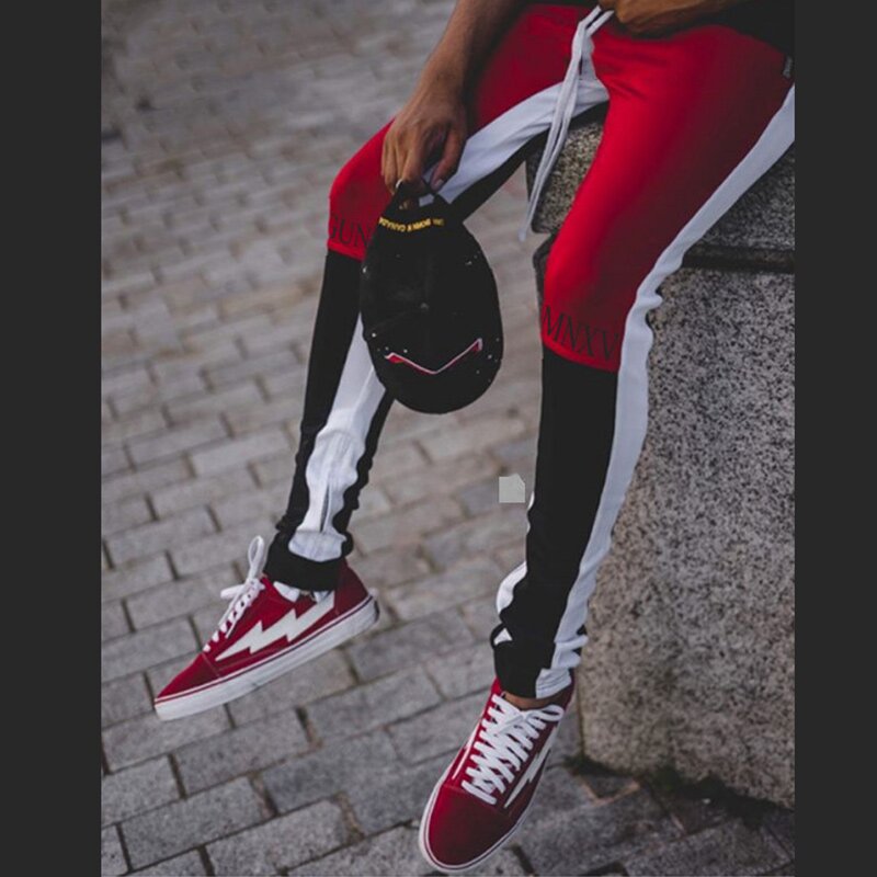 Men'S Patchwork Pocket Casual Knitted Trousers