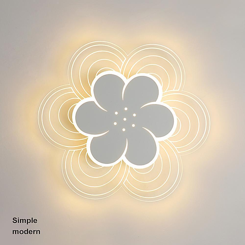 Flower Shapes Dimmable LED White Modern Ceiling Lights Flush Mount Lighting