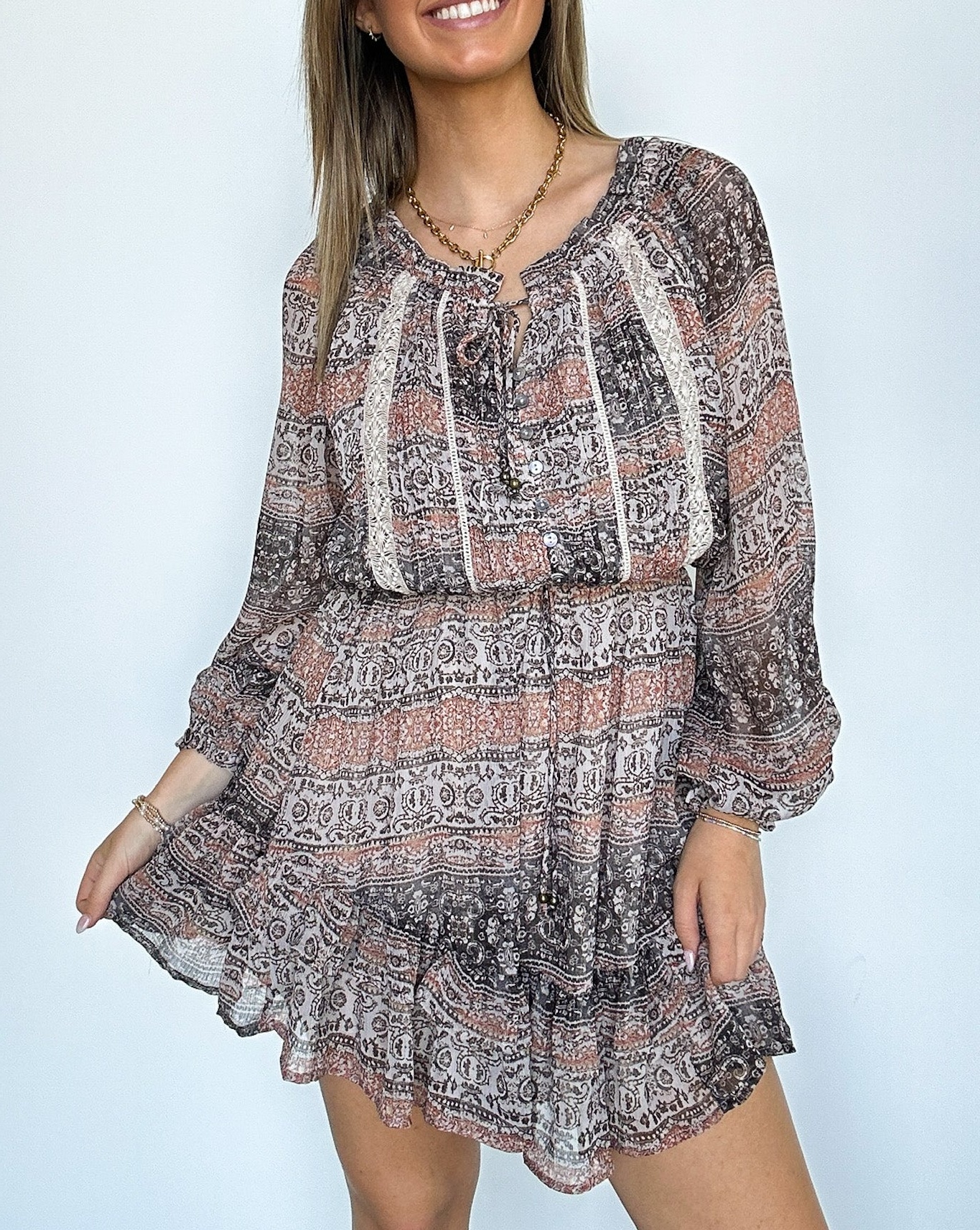 Boho Print Dress