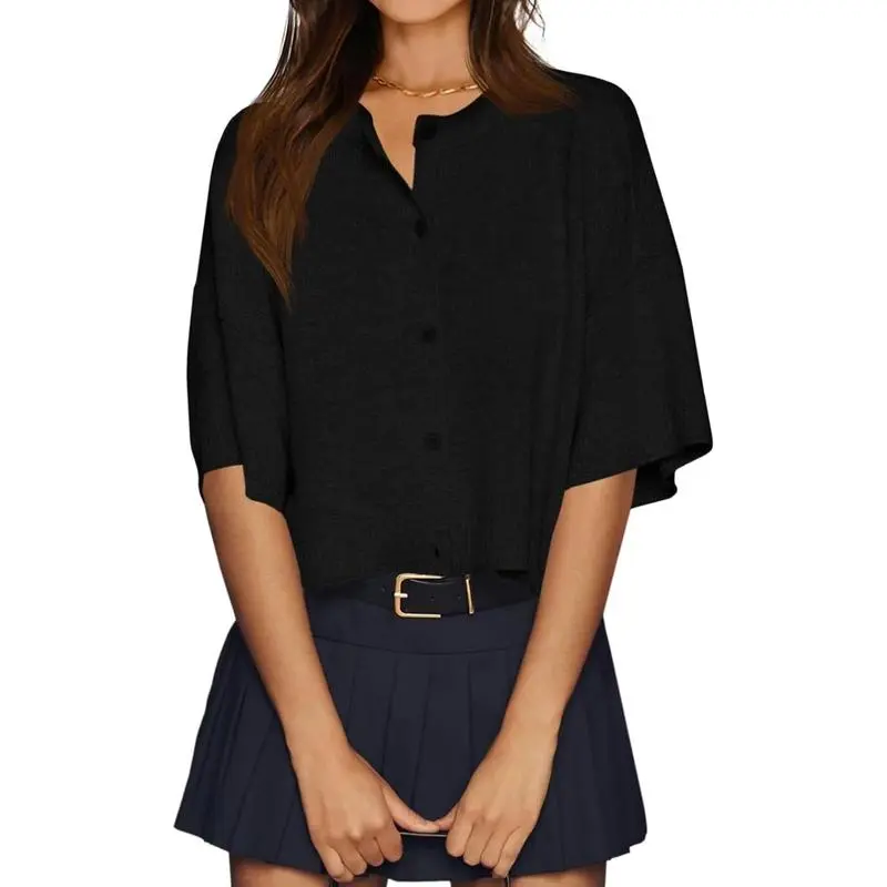 Womens Half Sleeve Cardigan Sweaters