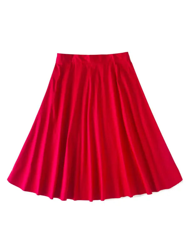 Pleated A-Line Mini Skirt