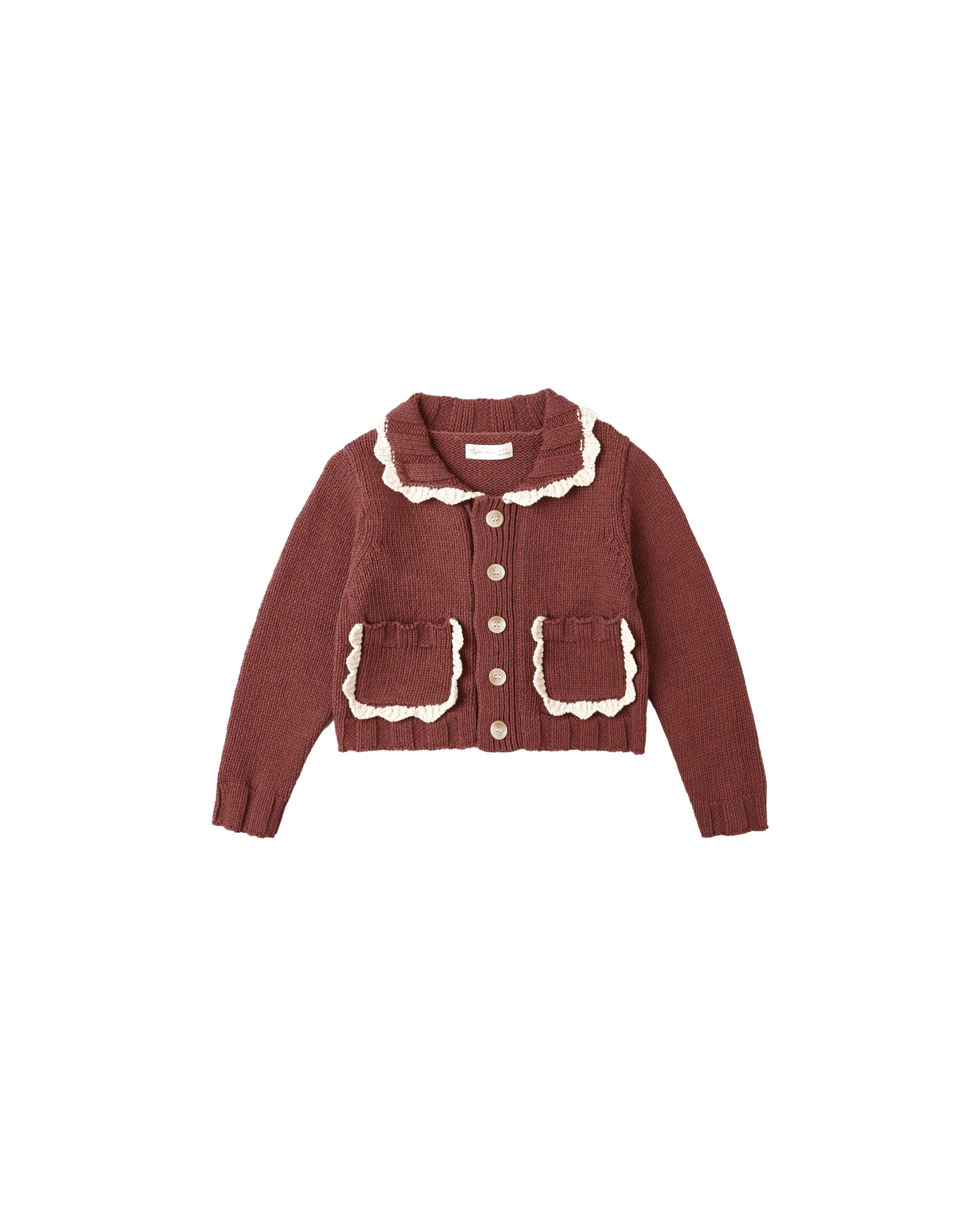 Collared Cardigan || Burgundy