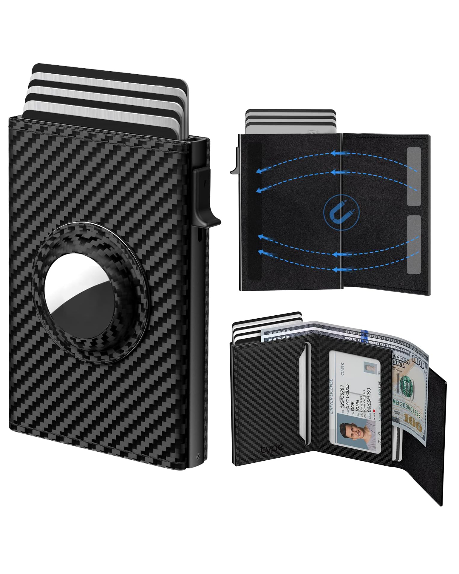 Men's Airtag Wallet  Sleek Security Meets Military-Grade Durability