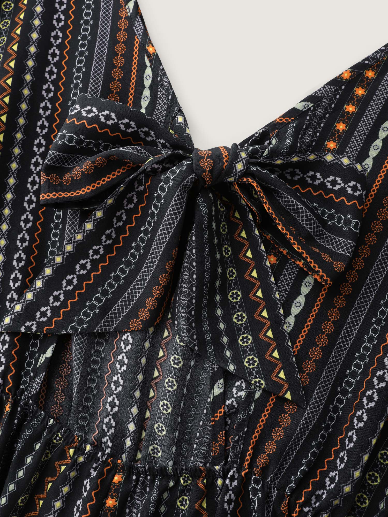 Colorful Stripes Back-Tie Cut-Out Romper