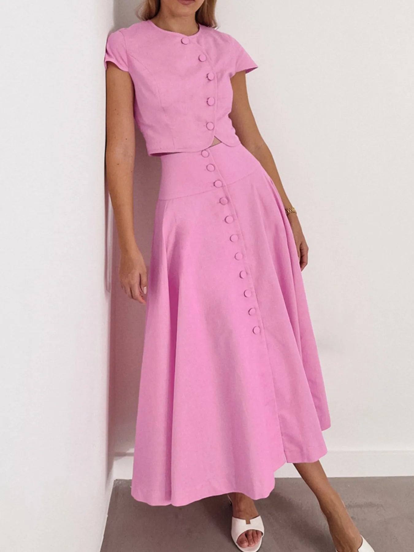 Short Sleeve Top and Skirt set