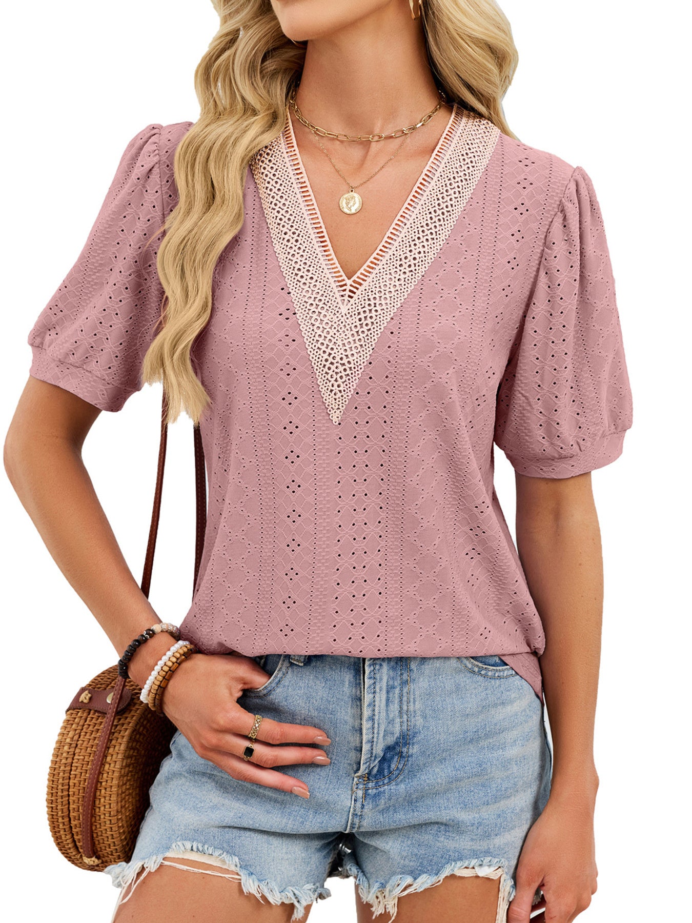 V-Neck Short Sleeve T-Shirt