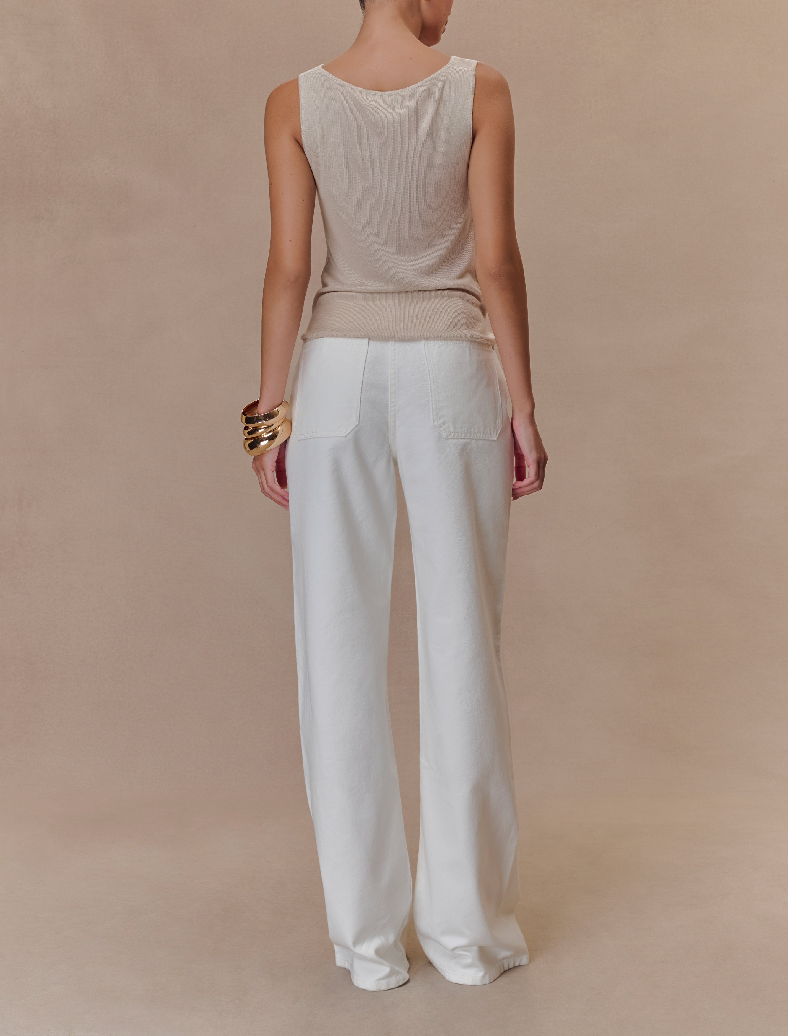 White Mid Rise Denim Jeans