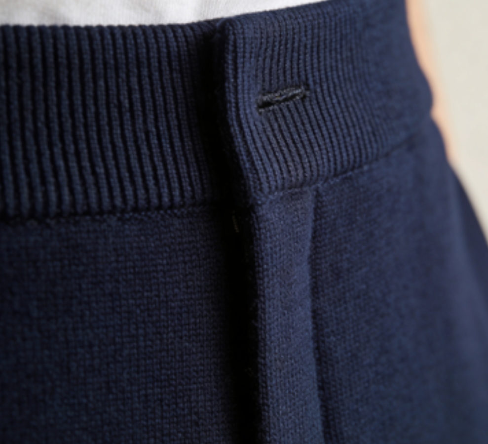 Daily Straight Leg Rib Knit Pant (Navy)