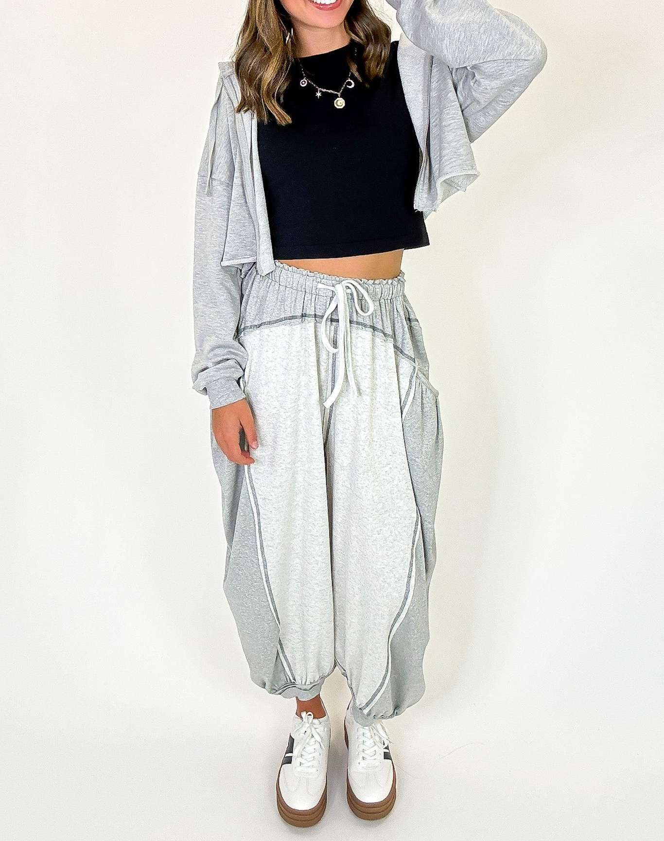 Contrast Ease Flowy Lounge Pants