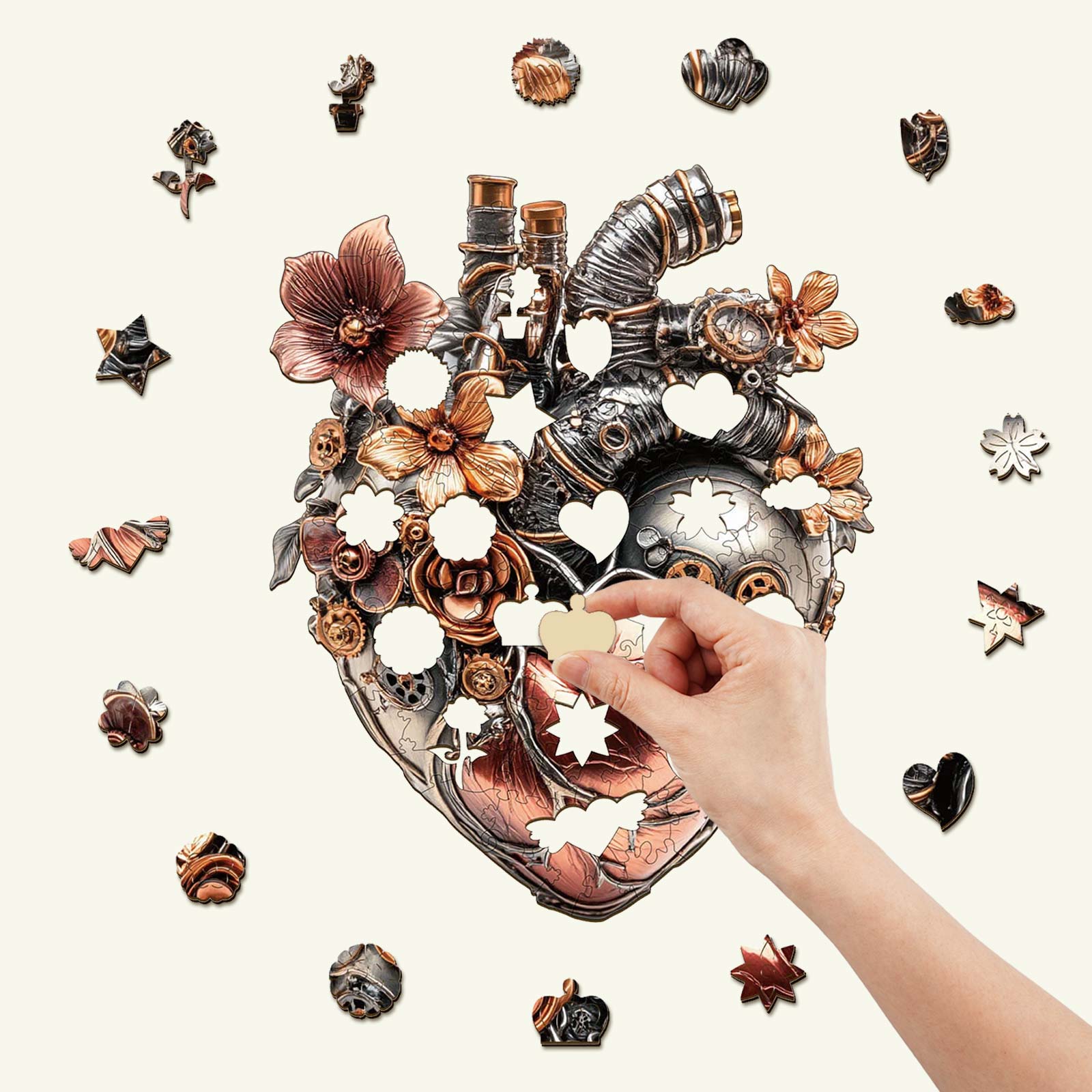 Mechanical Heart Wooden Jigsaw Puzzle