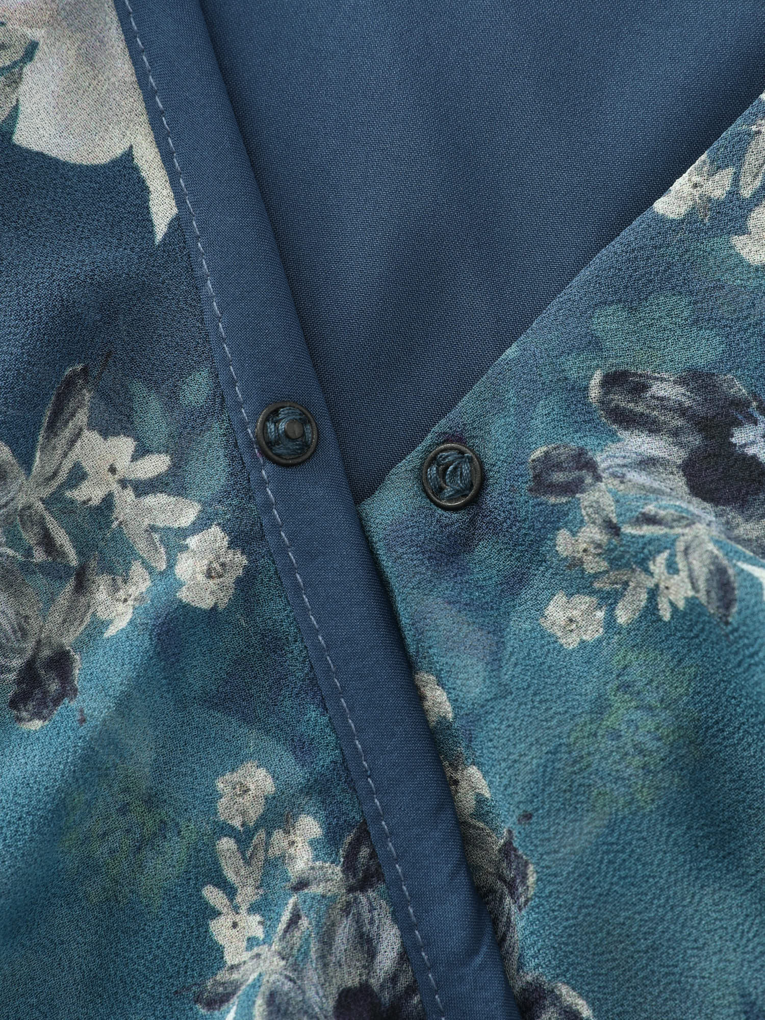 Floral Print Cold-Shoulder Midi Dress