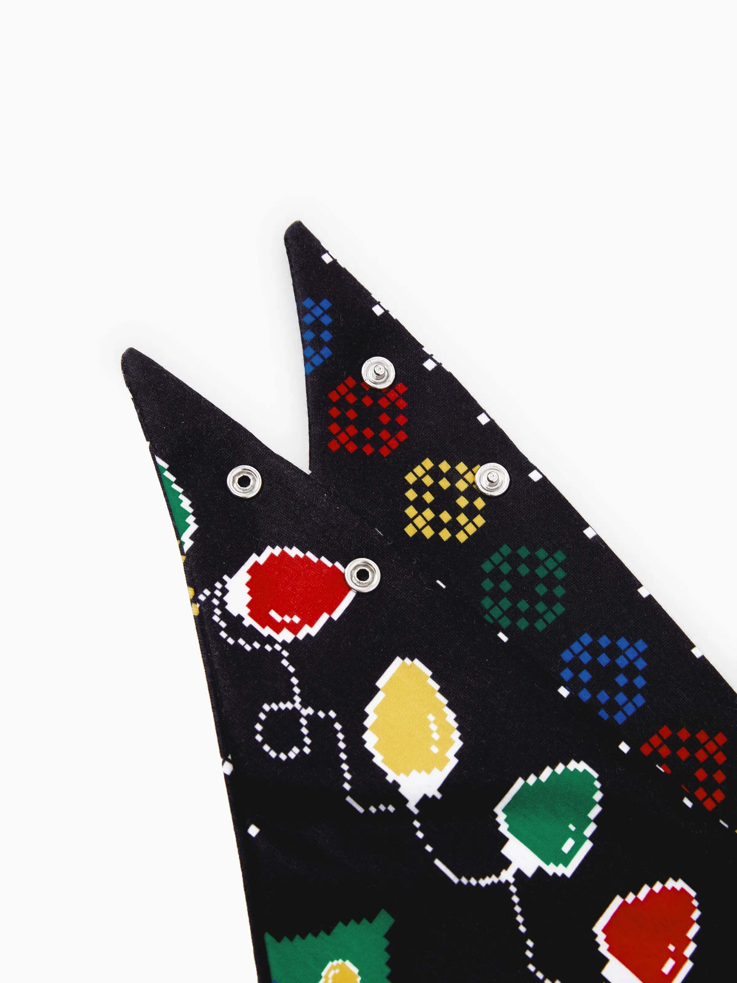 Christmas Onesies Matching Family Pajamas Set Christmas Tree Print PJS with Christmas Socks Black