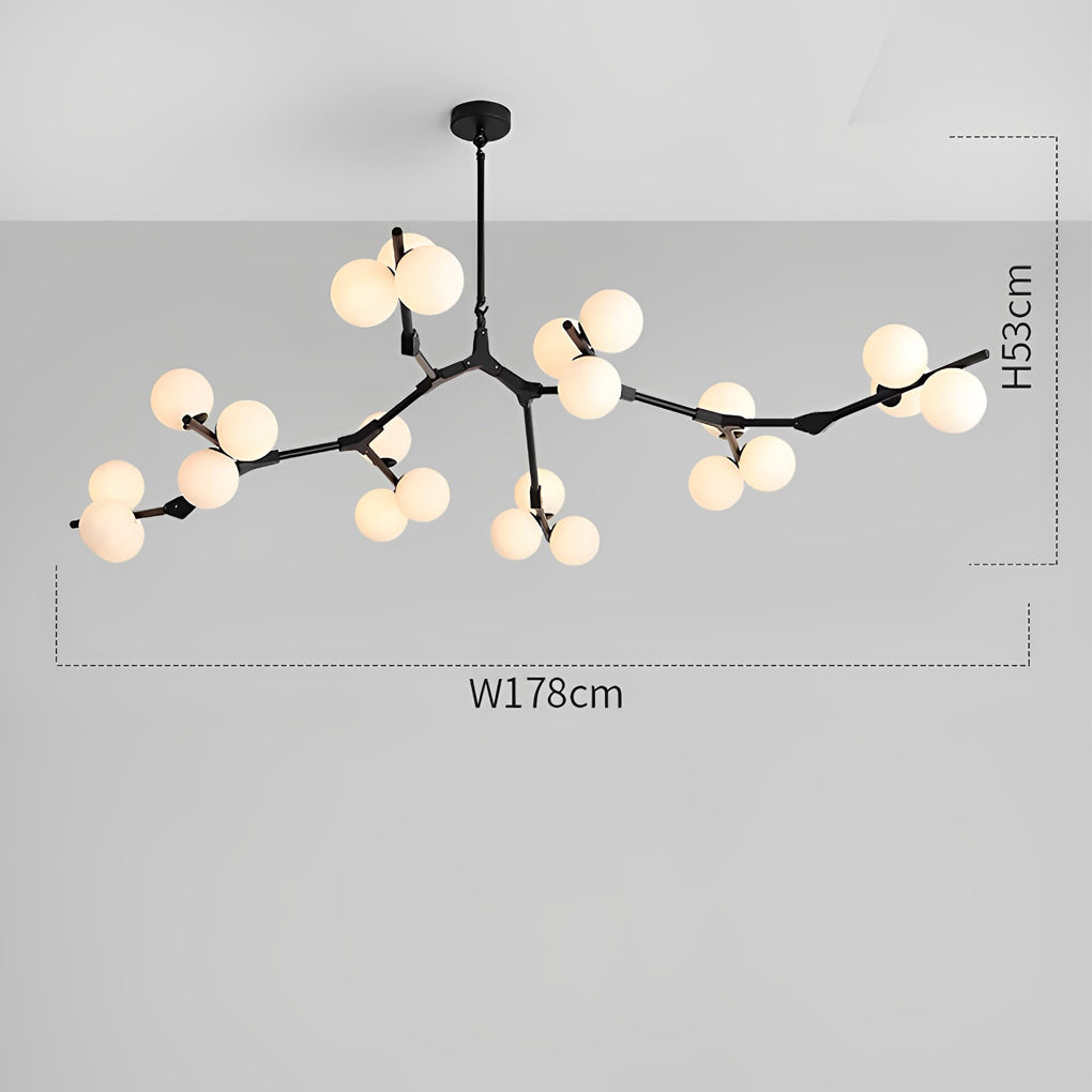 Nordic Style Mini Cluster Design Chandelier Lights Metal Glass Ceiling Light