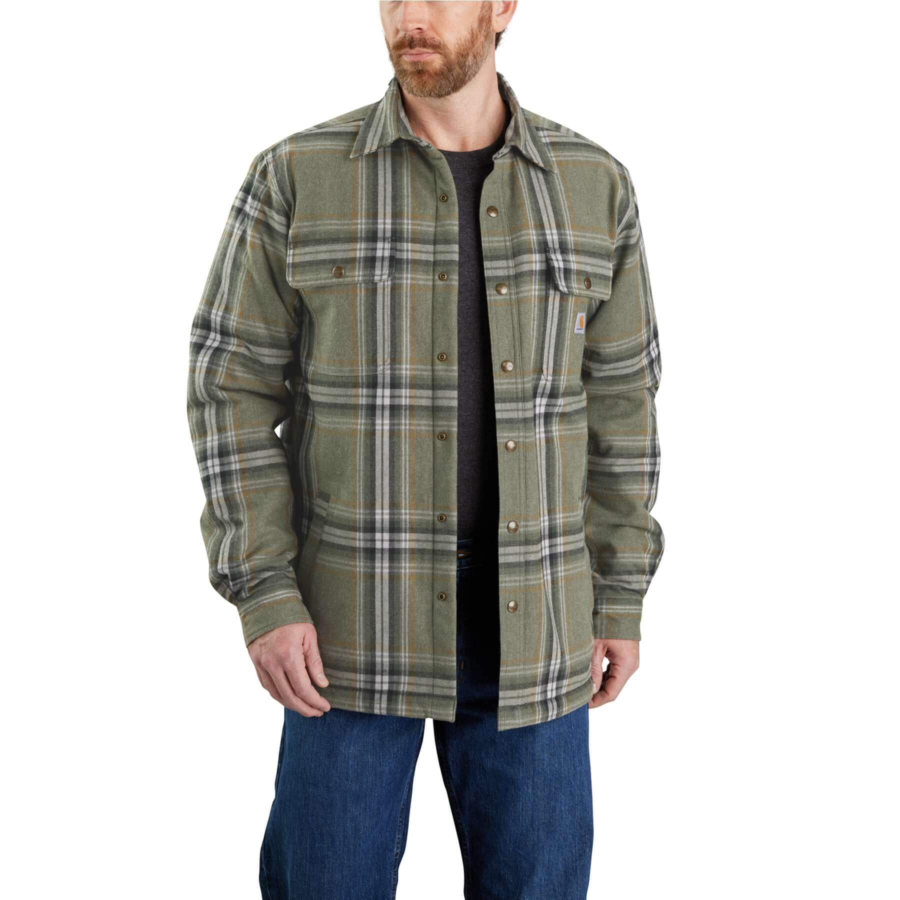 CHT Heavyweight Flannel Relaxed fit Sherpa Lined Shirt Jacket 105430