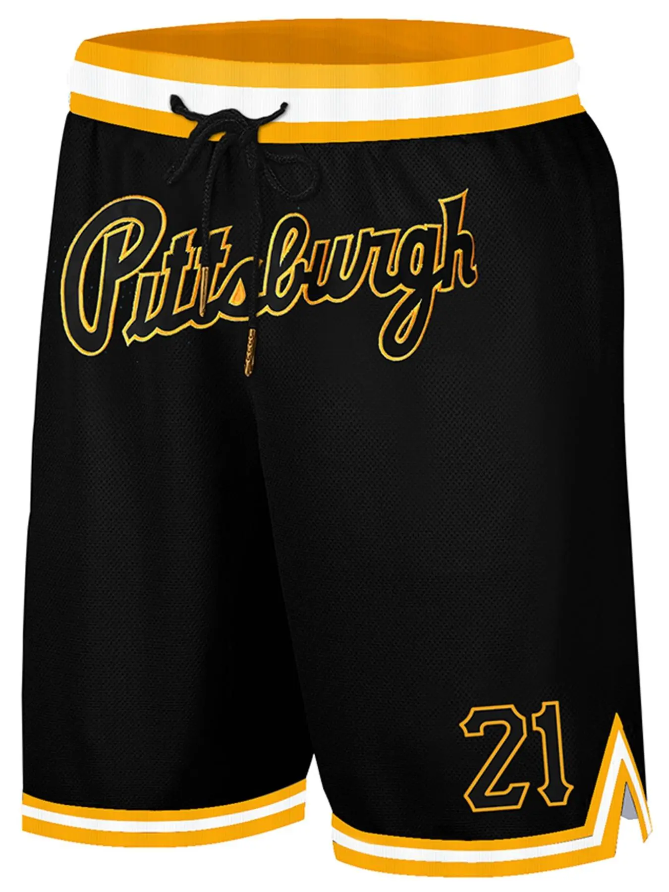 Men's Regular Fit Letter & Number Print Drawstring Waist Jersey Basketball Shorts