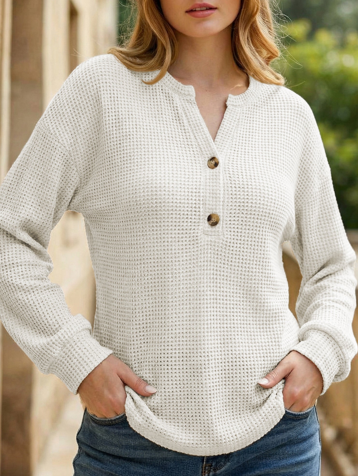 Plus Size Button-Down Striped Casual Top for Women_CWTSTL01382