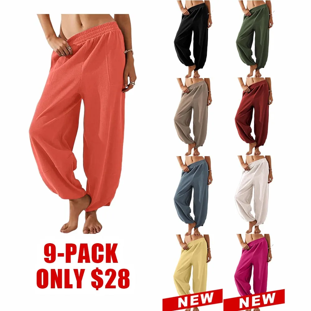 Women’s Wide Leg Casual Pants with Pockets