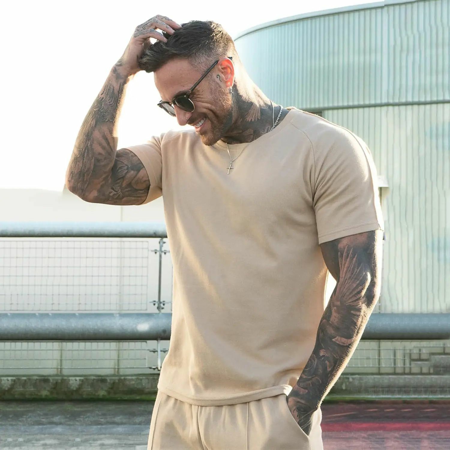 Mens Short Sets 2 Piece Outfits Fashion Summer Tracksuits Casual Set