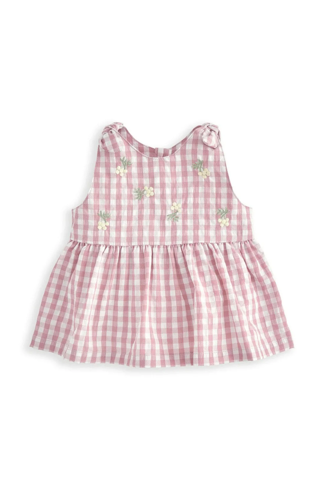 Mamas & Papas Embroidered Gingham Top & Shorts Set (2 Pieces)