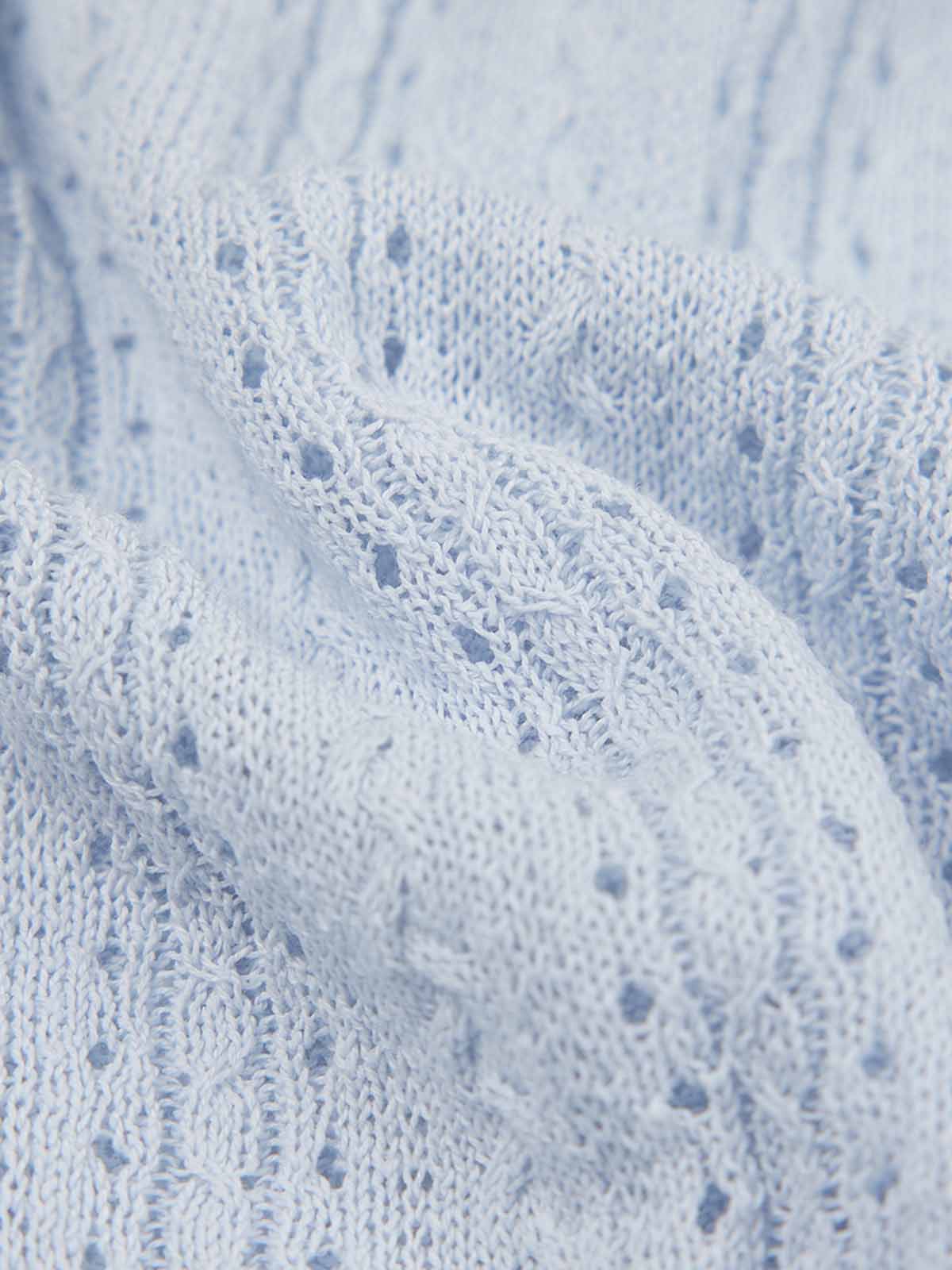 ASOBIO Ribbed Knit Polo Top