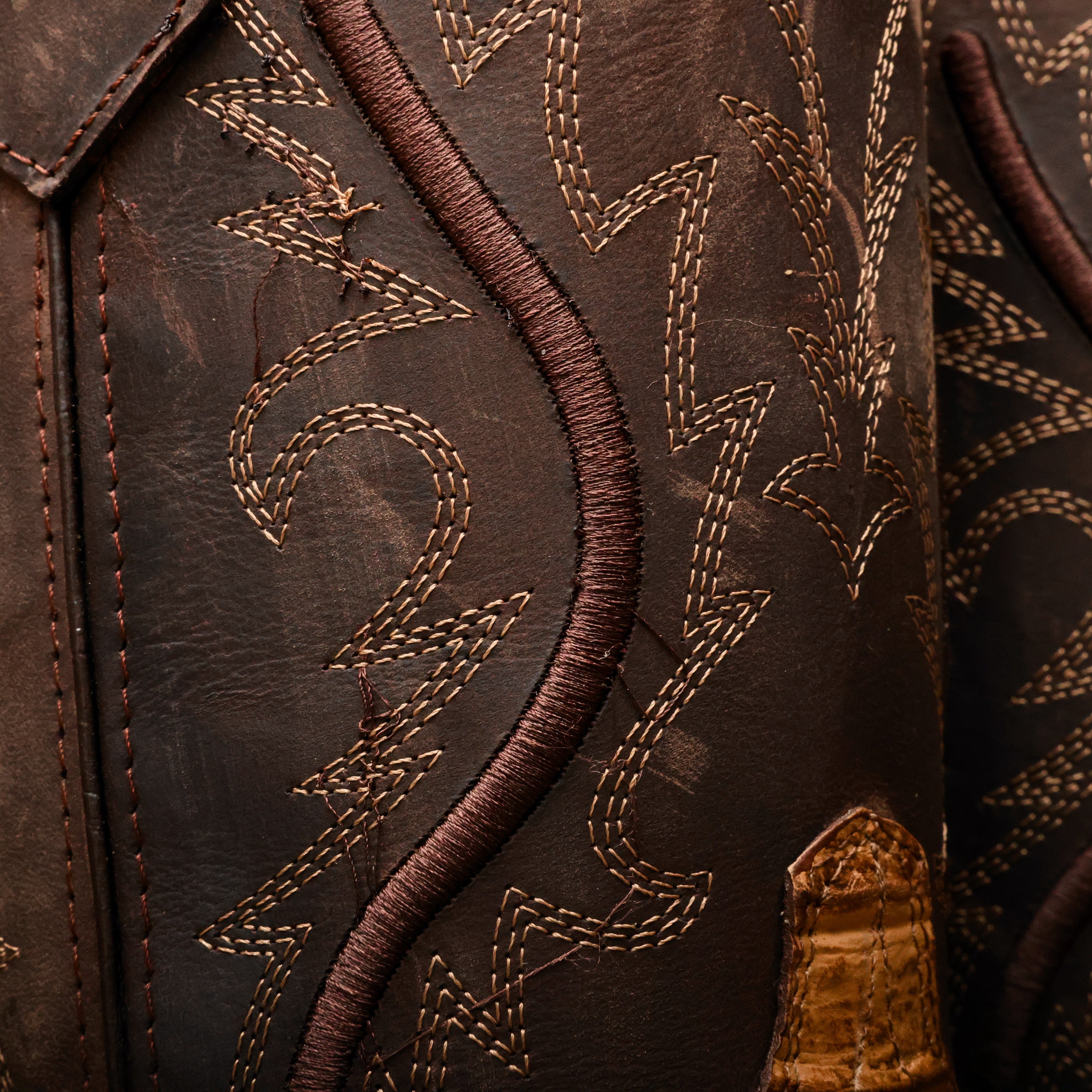 Rustic Honey Anaconda Leather Boots With 3D Lightweight Sole - Composite Toe