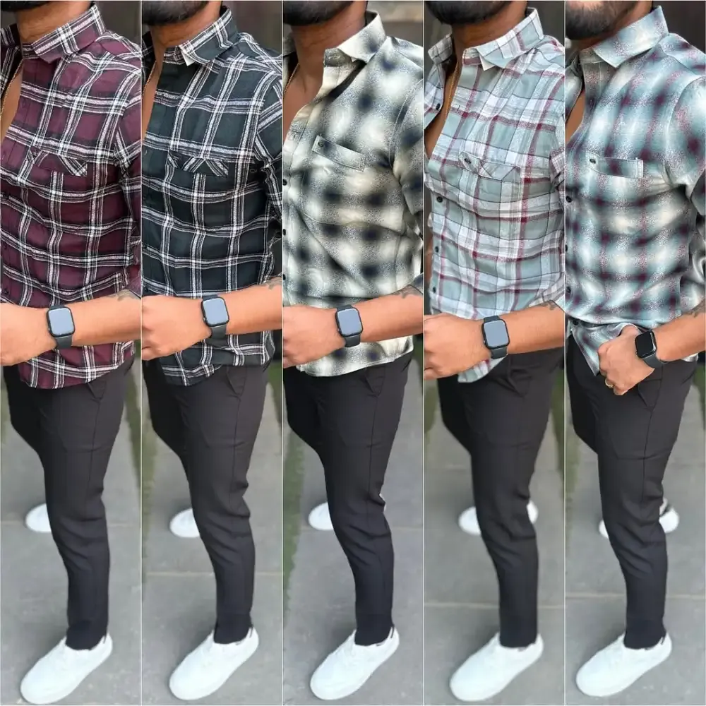 Men'S Plaid Casual Shirt
