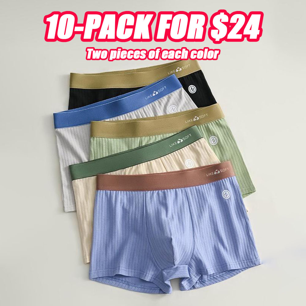 10-Pack Men's Underwear Set, Breathable Comfort Design