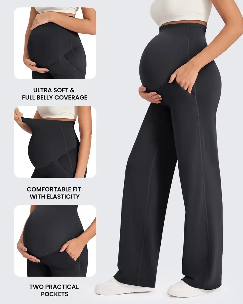 🔥Maternity Wide Leg Pants for Comfortable Pregnancy Pregnant Prenatal