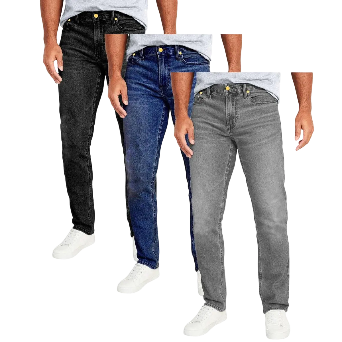 Men's 7-Pack Flex Stretch Slim Straight Jeans – Comfortable, Stylish, & Versatile