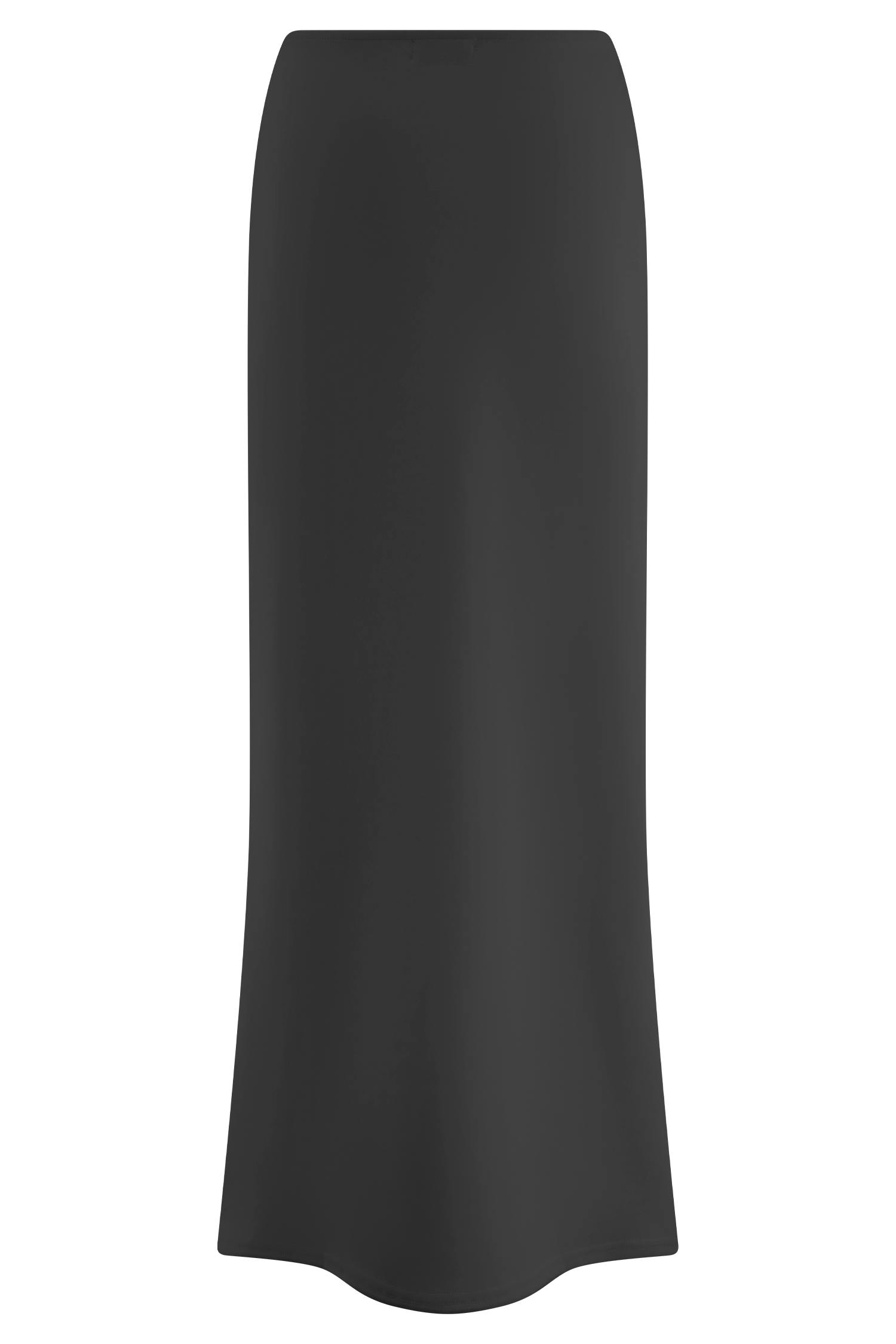 Black Scuba Jersey Maxi Skirt
