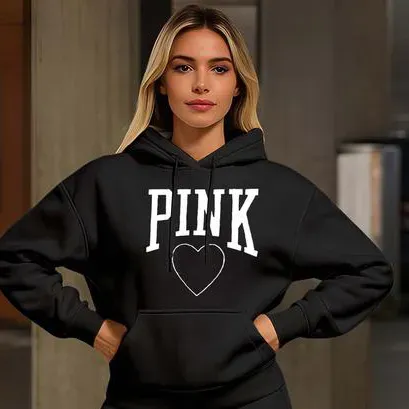 Women's Printed Hoodie & Drawstring Sweatpants