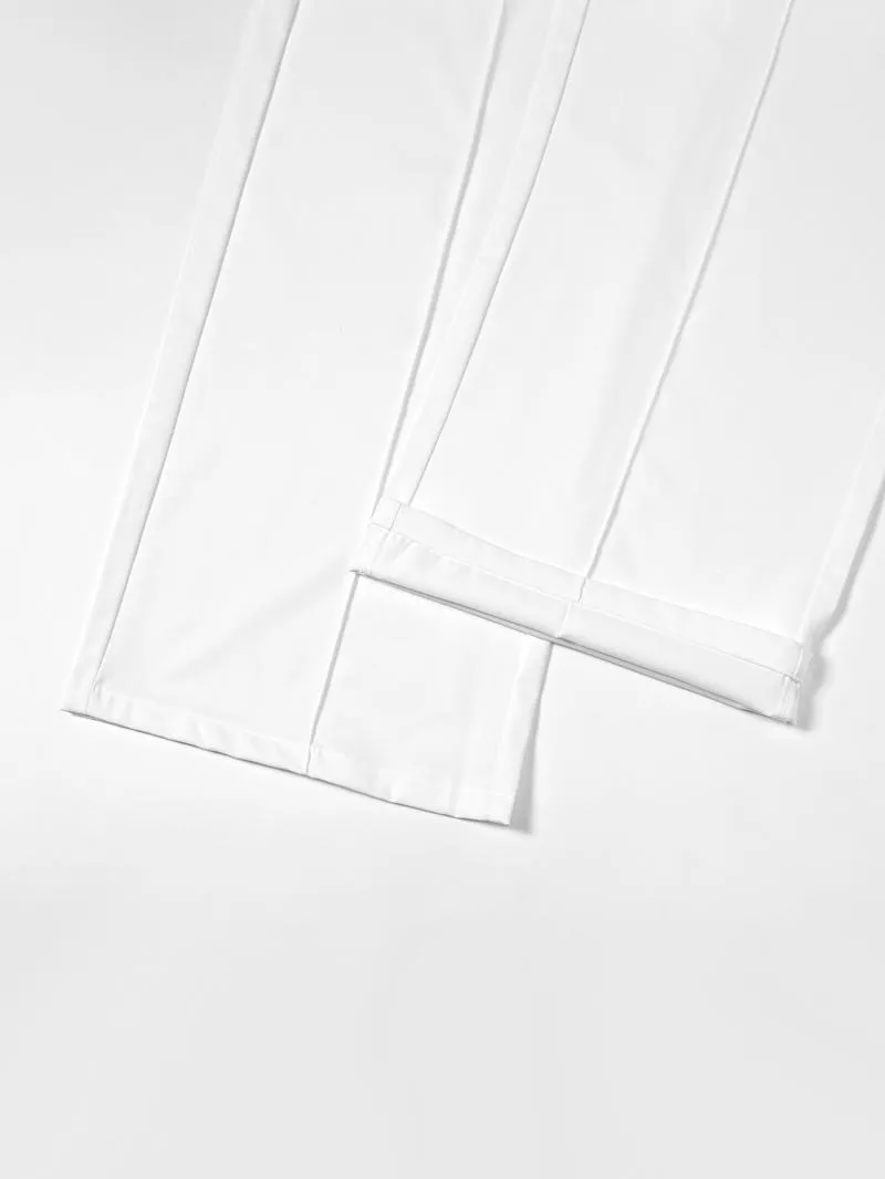 Casual Wide Leg Pants, Versatile Striped Loose Fit Straight Leg Trousers