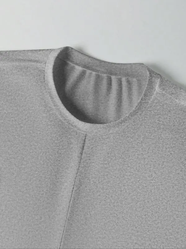 Women's Knitted Round Neck Drop Shoulder Sleeve T-Shirt