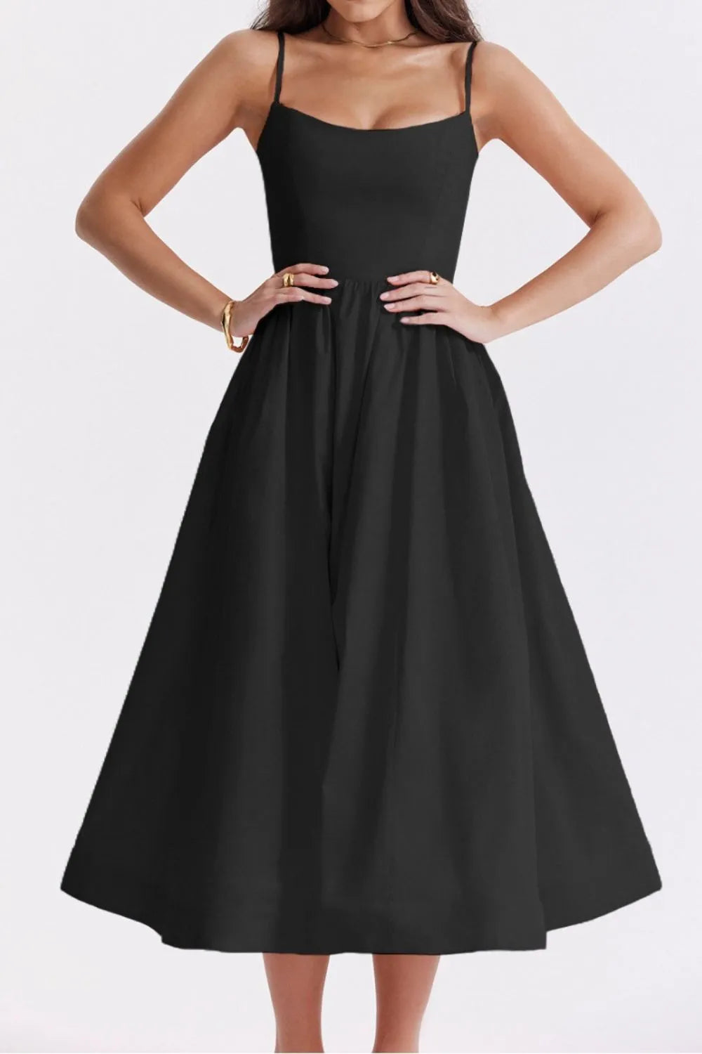 Floral Print Spaghetti Strap Midi Dress