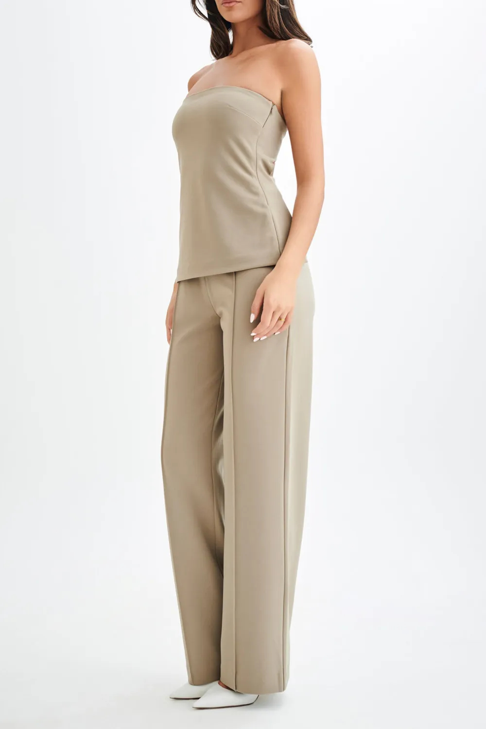 Pleated Wide Straight Leg Pants