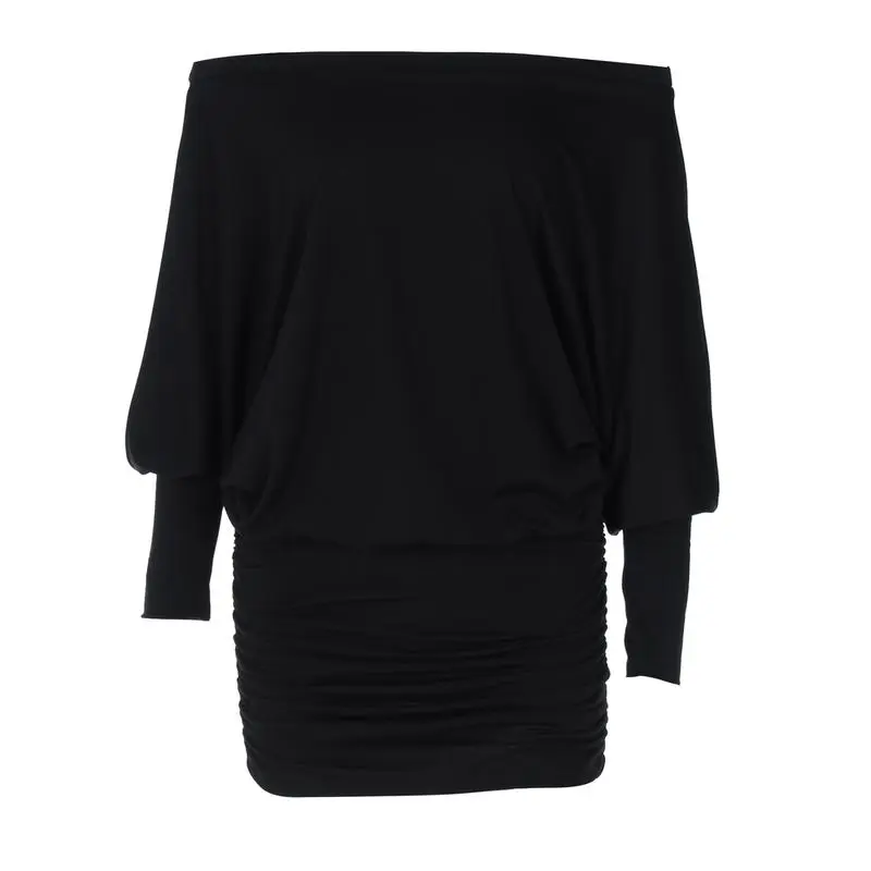 Women's Solid Off The Shoulder Sheer Ruched Dress