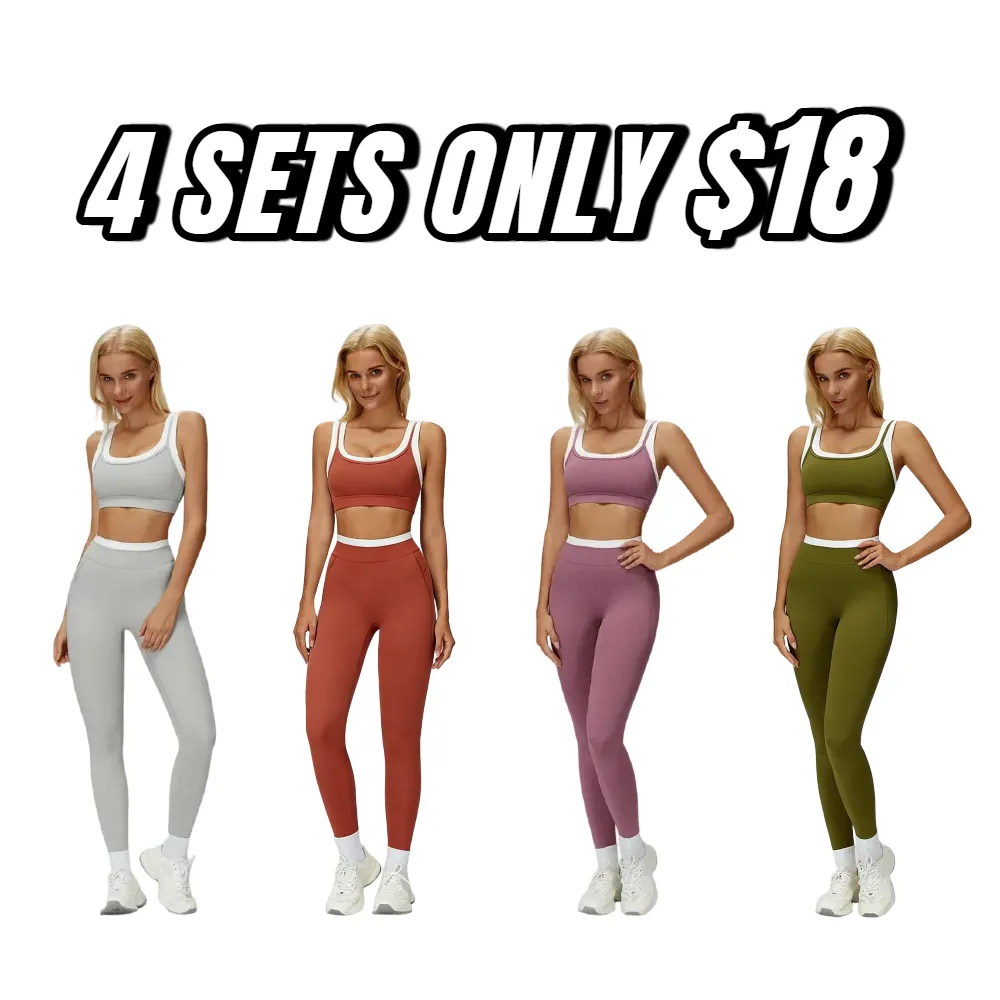 Women's Two-Piece Colorblock Yoga Set