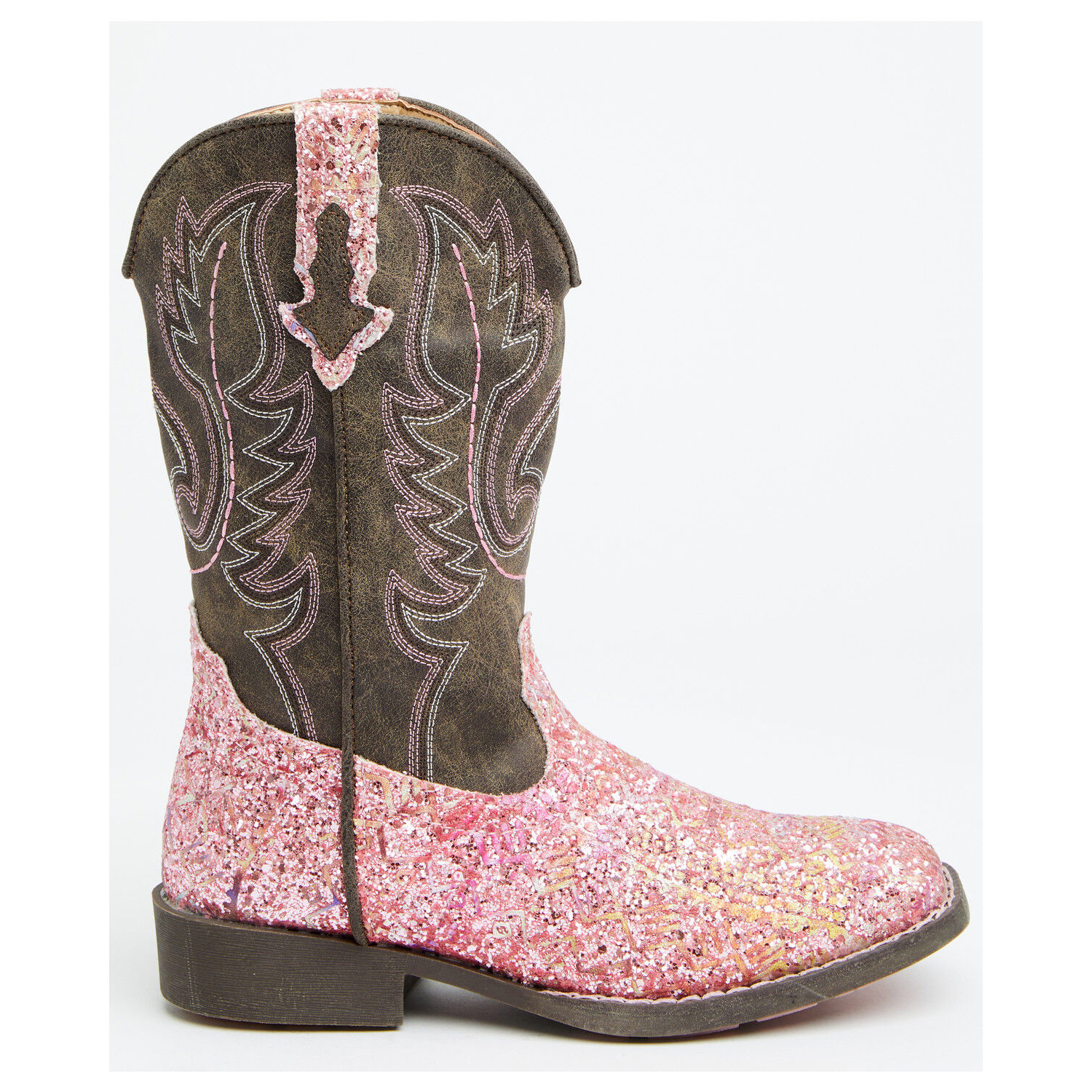 Girls' Glitter Southwest Western Boots - Square Toe