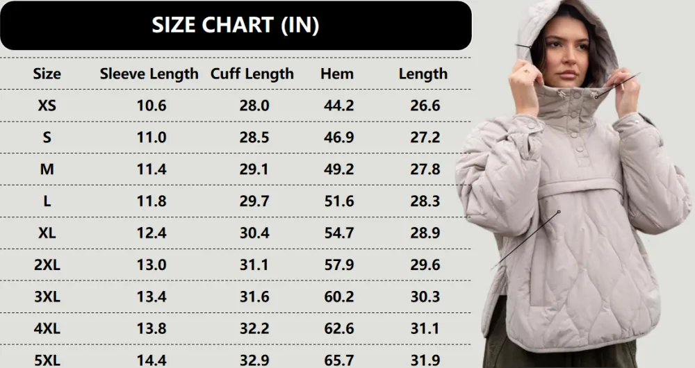 Women's Packable Baggy Fall Puffer Hoodie Coat