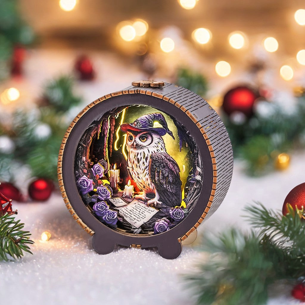 Owl Wizard Kit - 3D Wooden Puzzle Night Light
