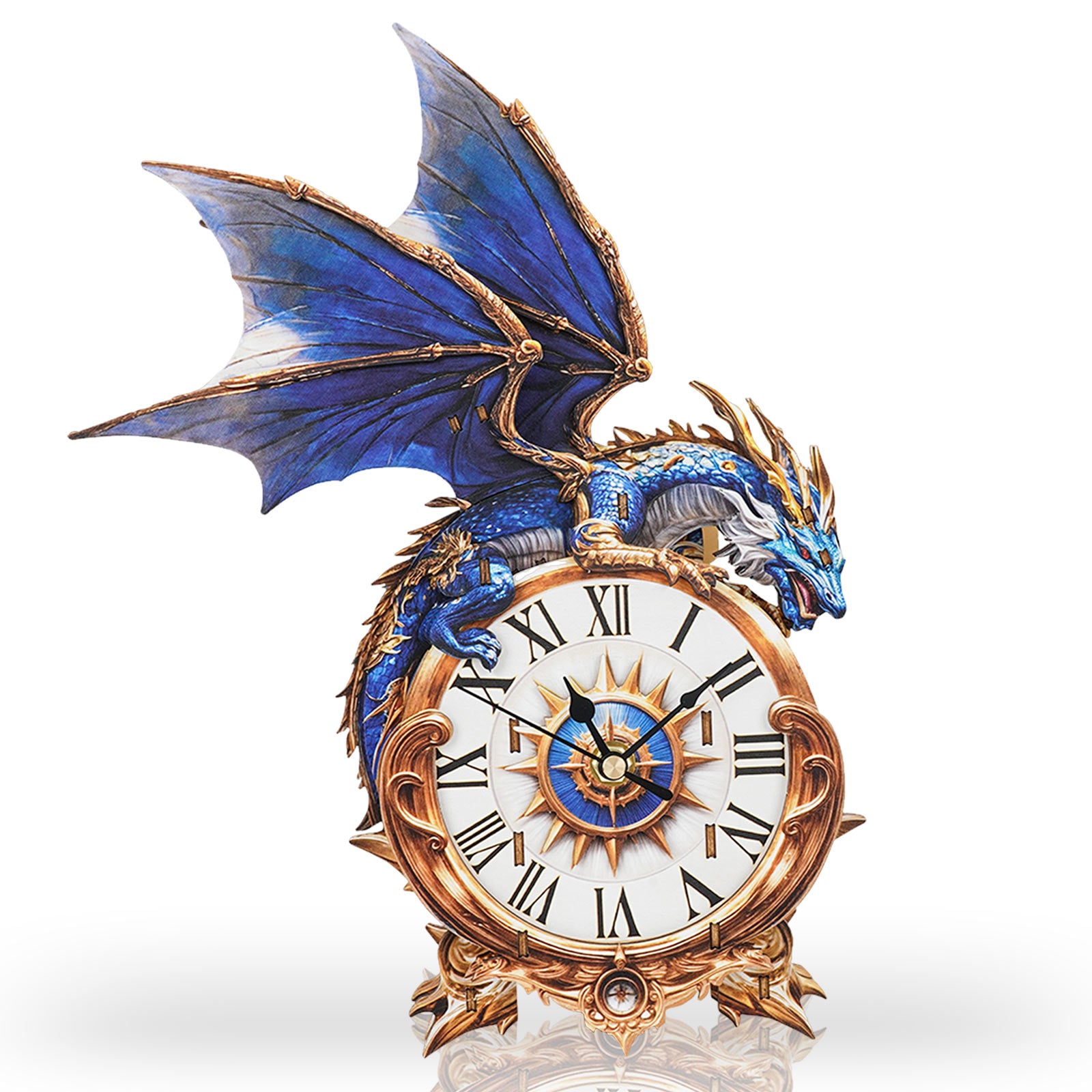 Blue Dragonâ€“ DIY Wooden Clock, 3D Puzzle Craft Kit