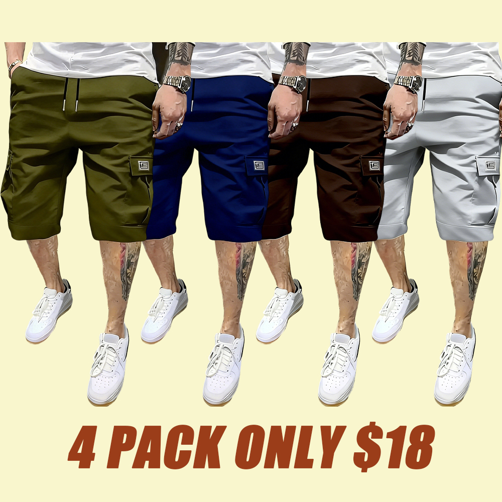 Men's Shorts Set  Slanted Pockets Bottoms for Everyday Use Menswear Overalls shorts men