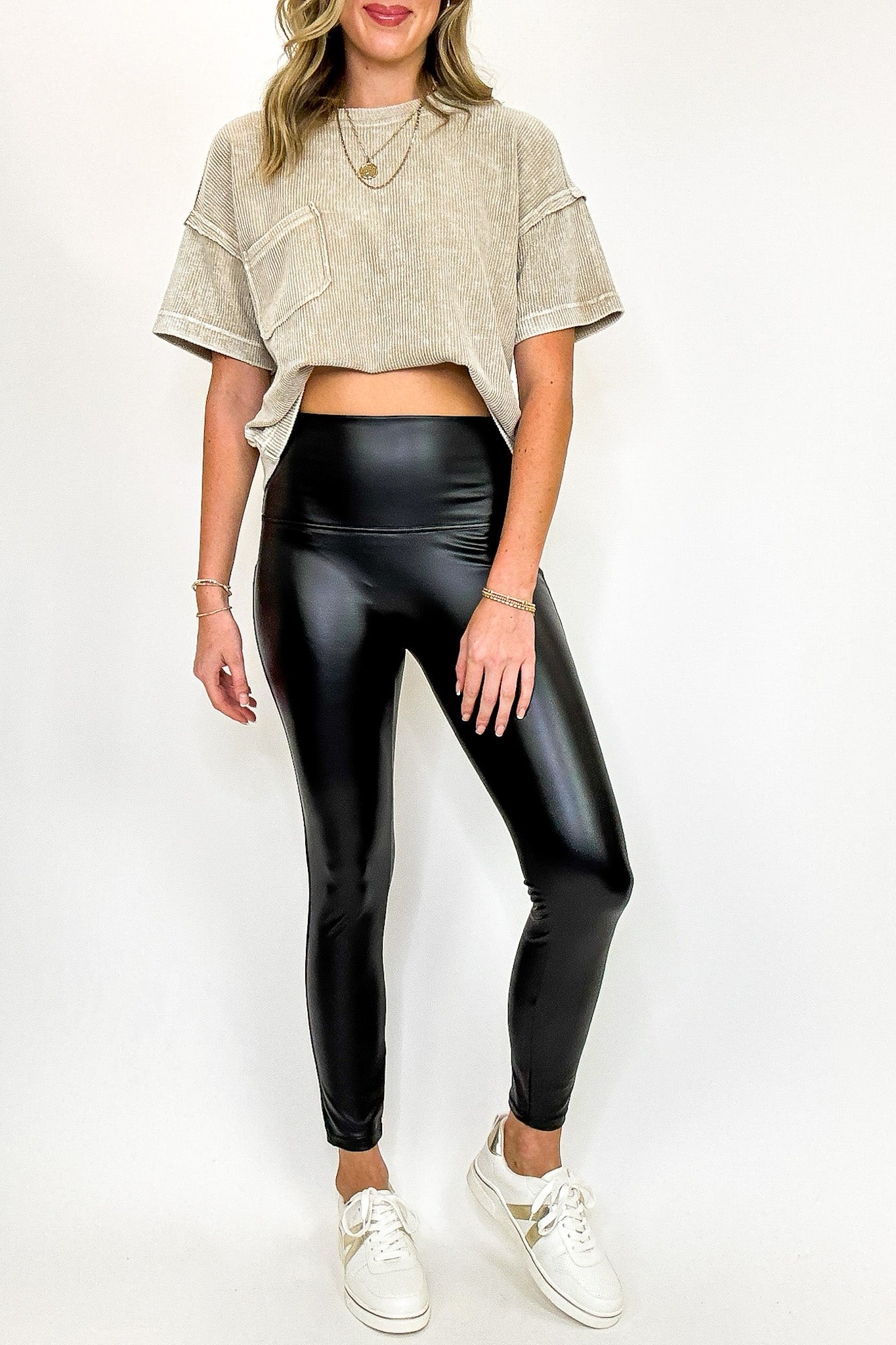 Runway Flex High Waist Faux Leather Leggings