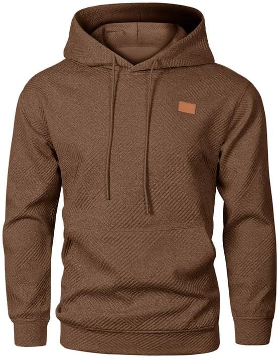 Mens 2 Piece Jacquard Sweatsuit Outfits Hoodie Sweatshirt & Joggers Sweatpants Set Tracksuit